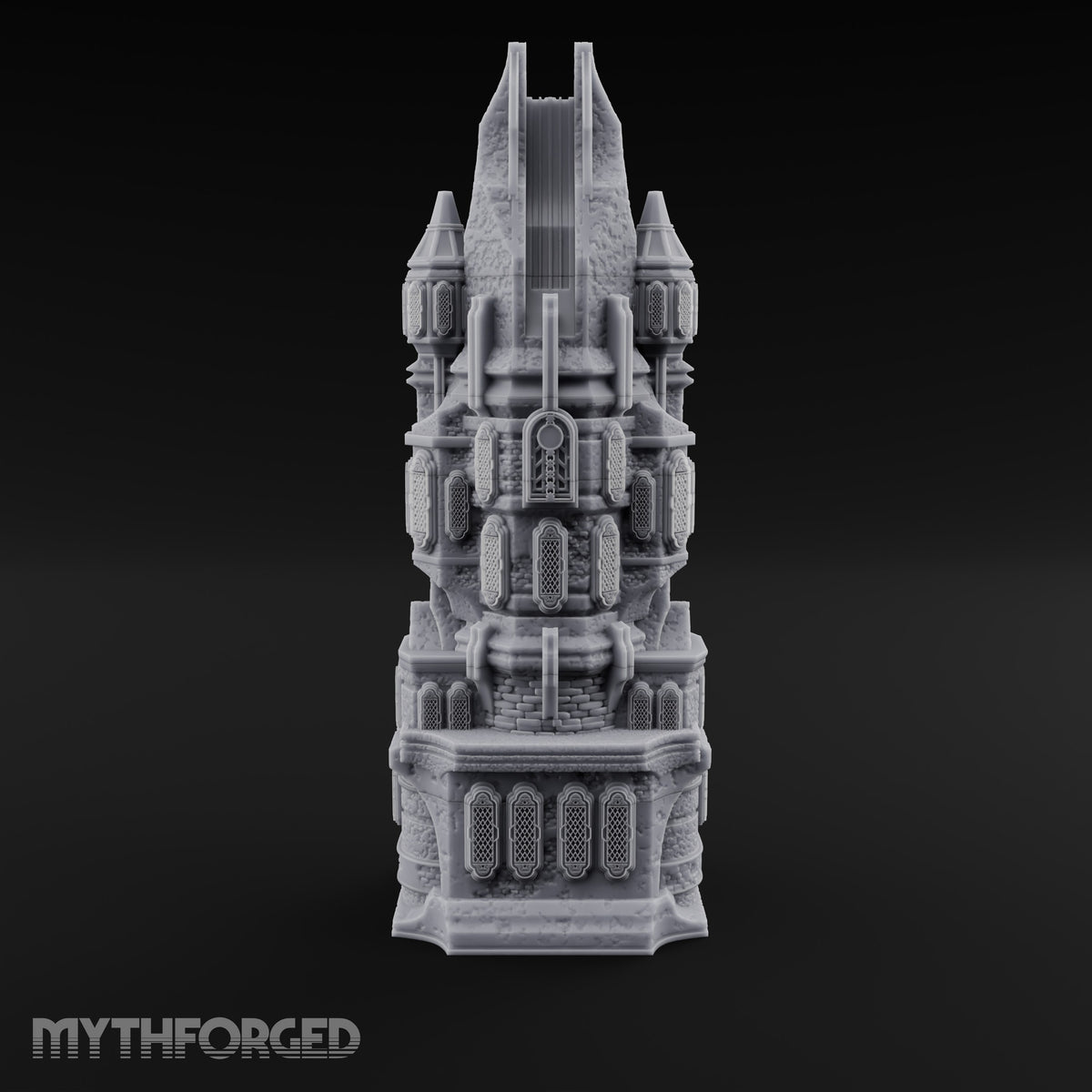 Spires Split Like Broken Teeth Gothic Ruined Temple Tower