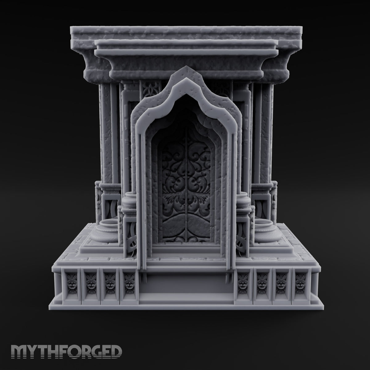 Silence Between the Pillars Gothic Pillared Tomb Shrine