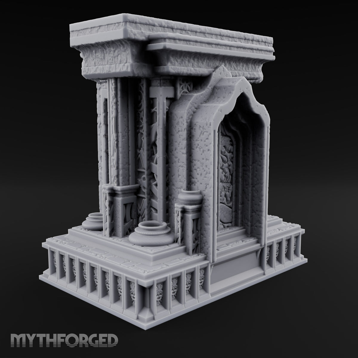Silence Between the Pillars Gothic Pillared Tomb Shrine