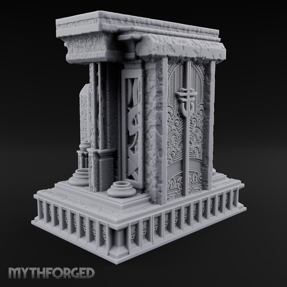 Silence Between the Pillars Gothic Pillared Tomb Shrine