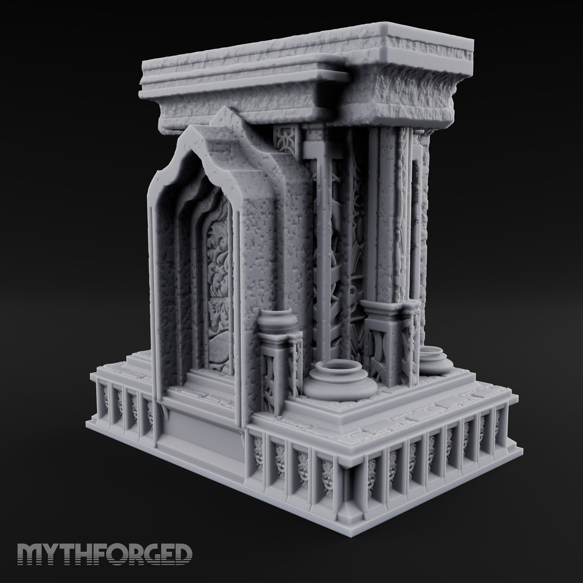Silence Between the Pillars Gothic Pillared Tomb Shrine