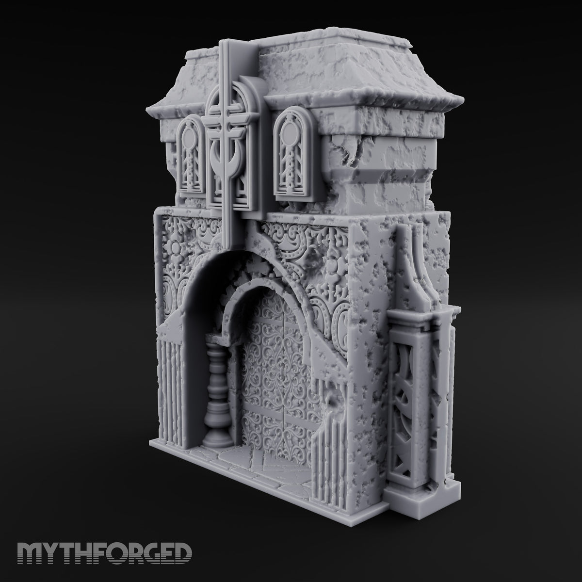 Filigree Fortifications Gothic Ornate Wall or Gate B