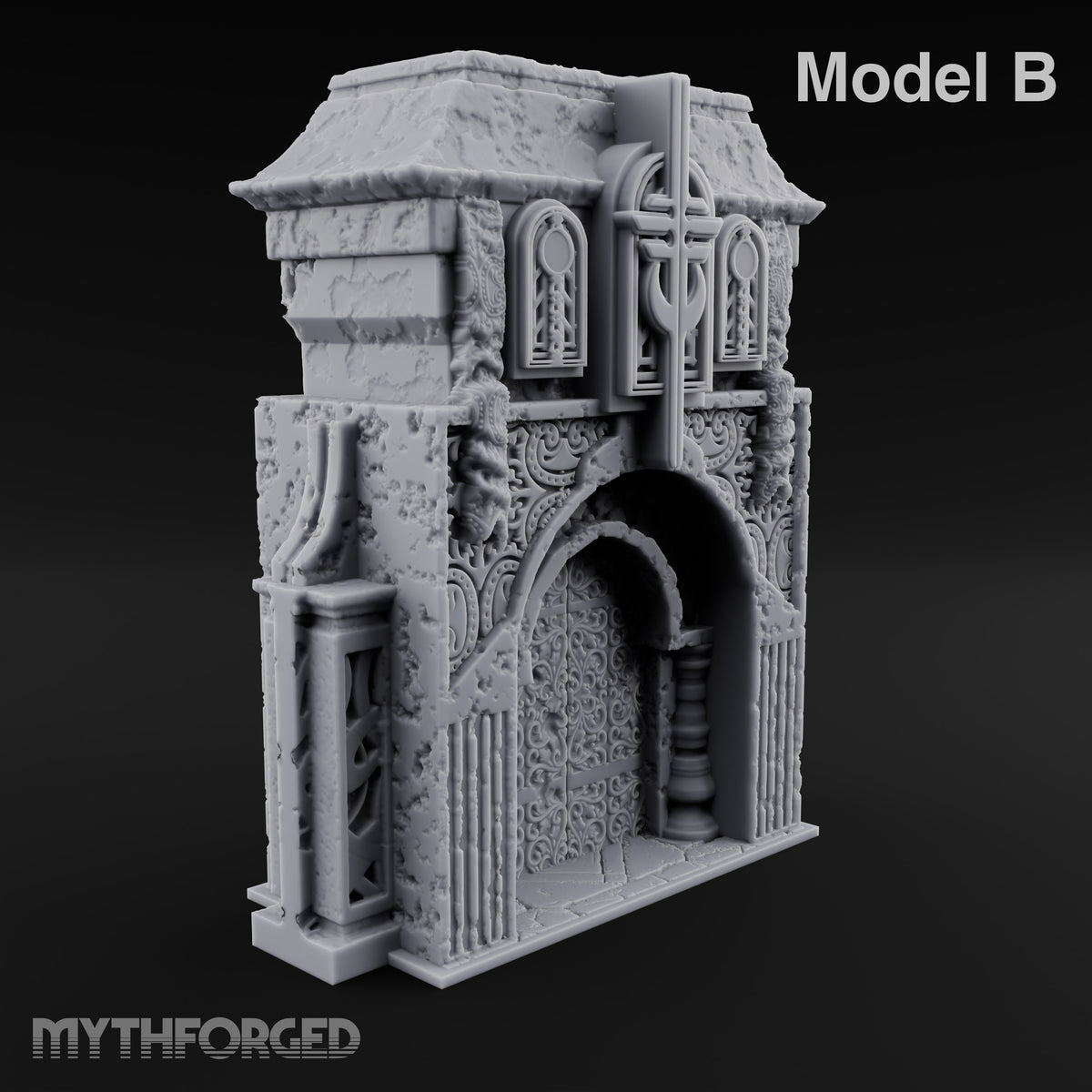 Filigree Fortifications Gothic Ornate Walls and Gates — B