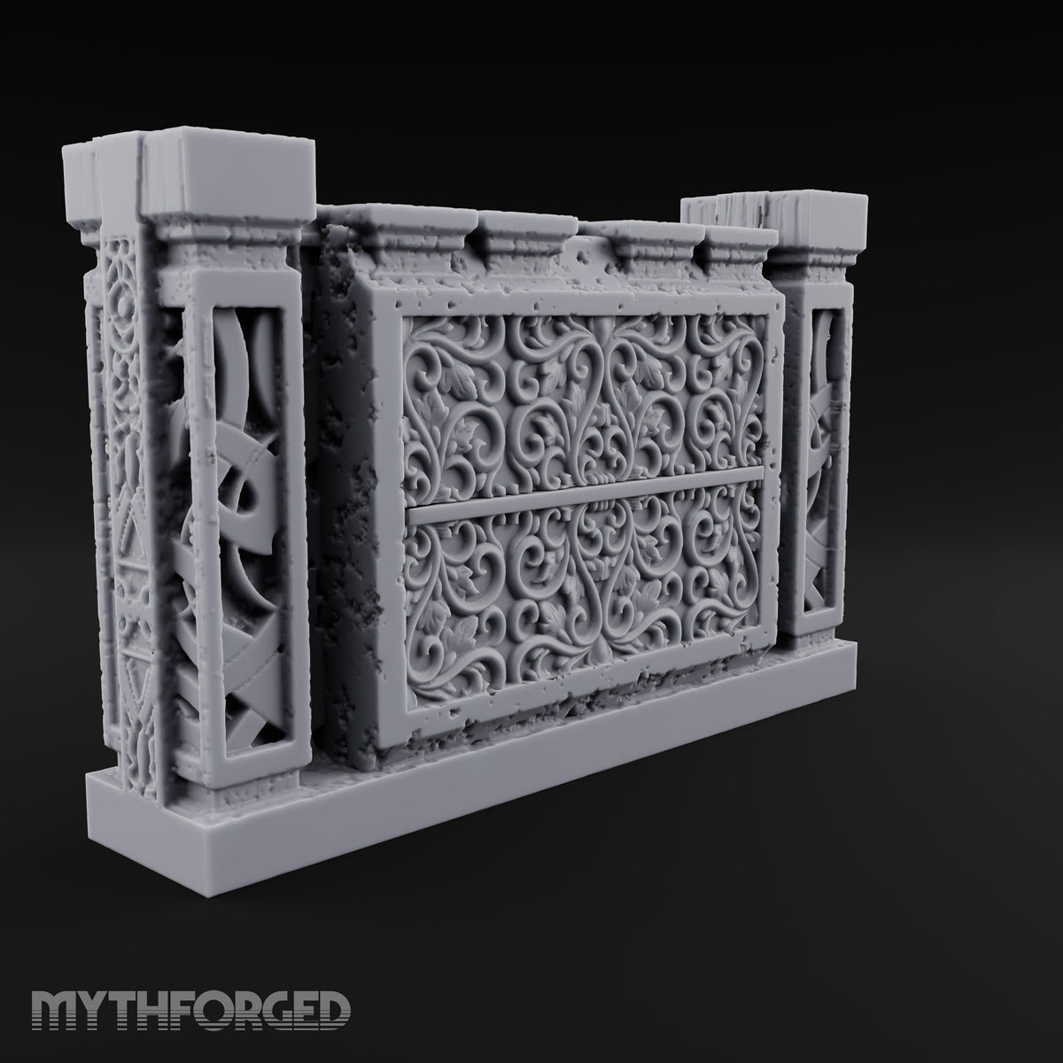 Filigree Fortifications Gothic Ornate Wall or Gate G