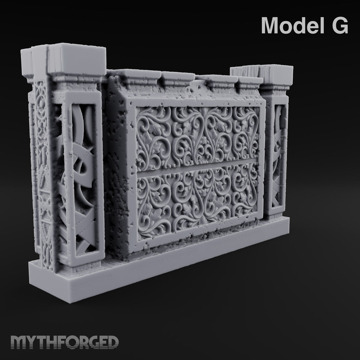 Filigree Fortifications Gothic Ornate Wall or Gate G