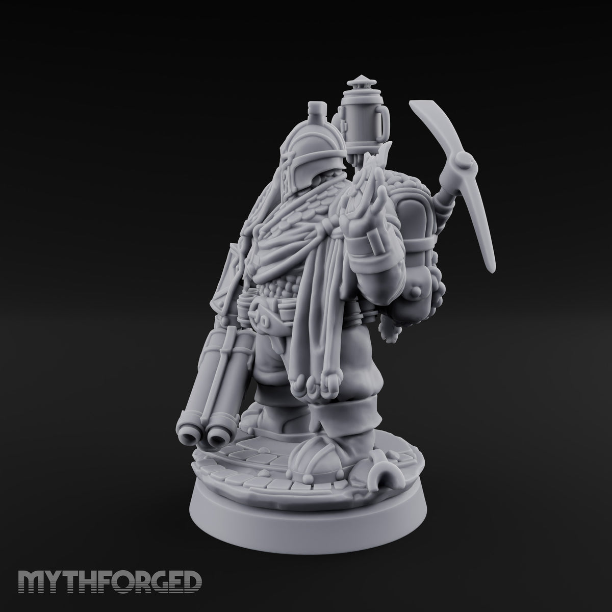 Ready to Breach Dwarf Saboteur Miniature for Dungeons and Dragons, Pathfinder or other TTRPGs