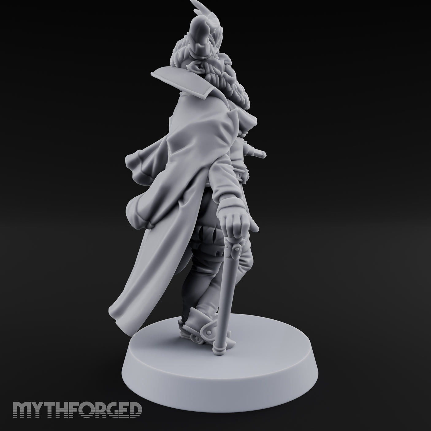 Leaning Casually Elder Tiefling Miniature for Dungeons and Dragons, Pathfinder or other TTRPGs