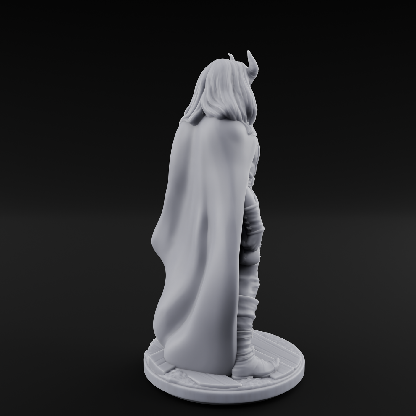 Buckled Up Tiefling Rogue Miniature for Dungeons and Dragons, Pathfinder or other TTRPGs