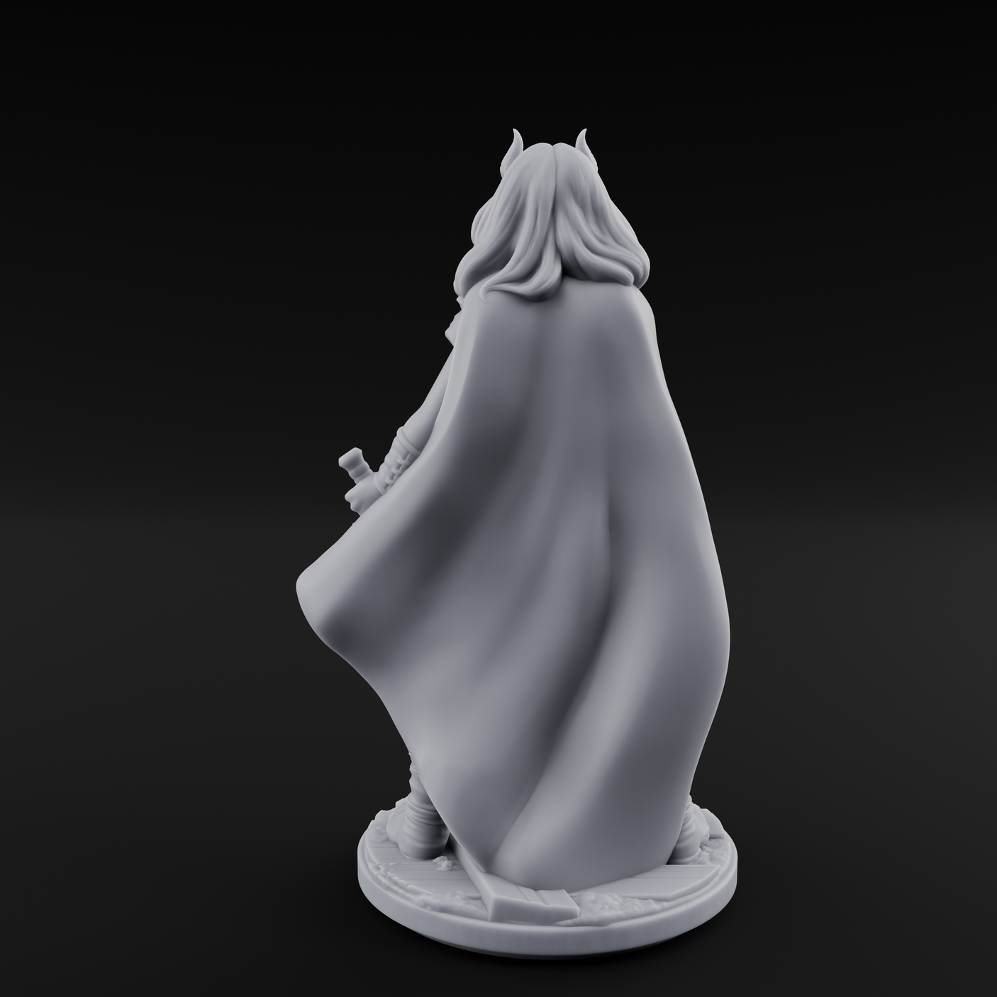 Buckled Up Tiefling Rogue Miniature for Dungeons and Dragons, Pathfinder or other TTRPGs