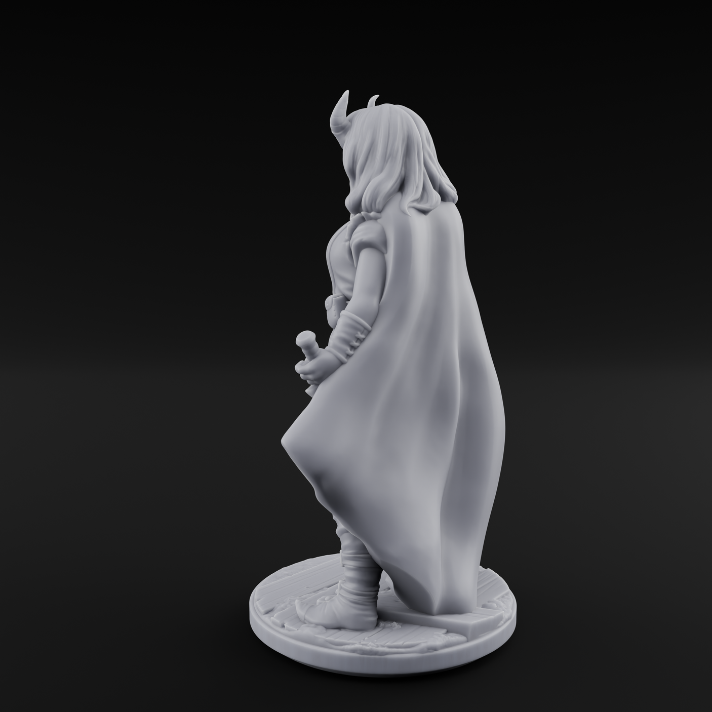 Buckled Up Tiefling Rogue Miniature for Dungeons and Dragons, Pathfinder or other TTRPGs