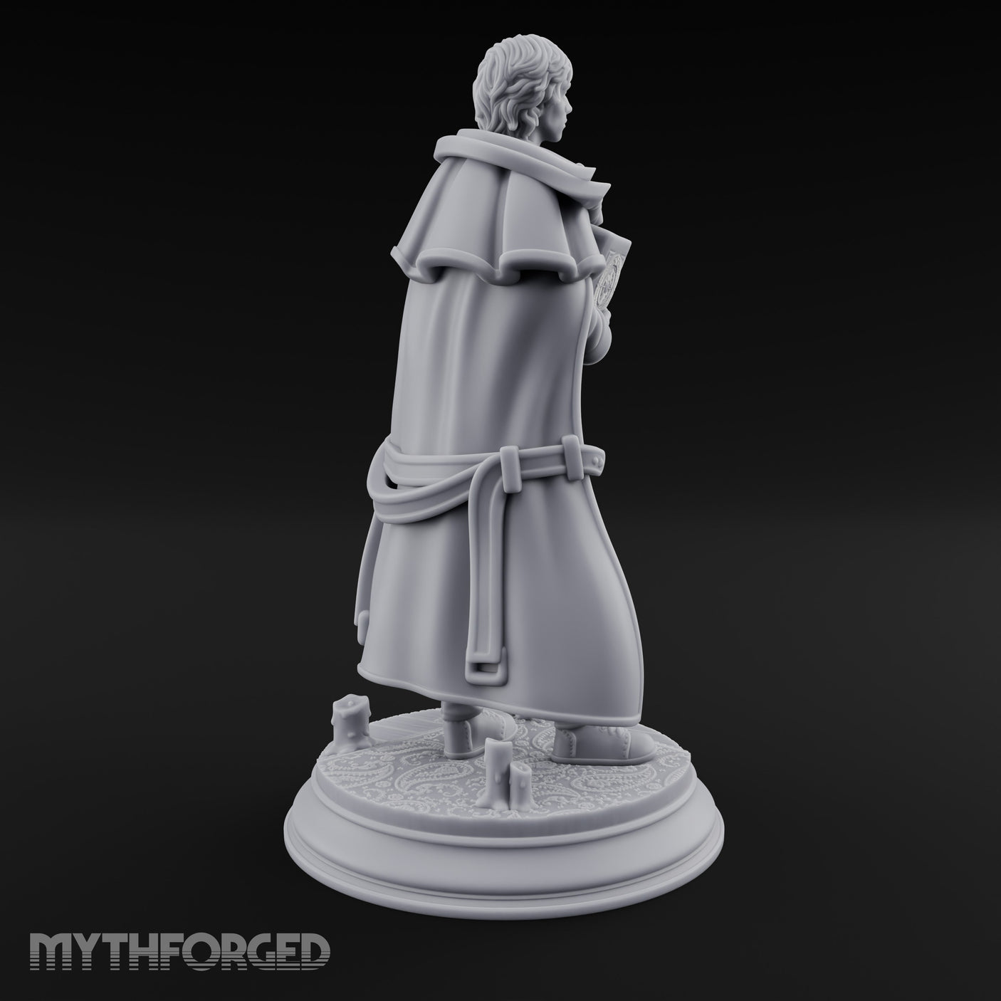 Tome And Wand Human Wizard Miniature for Dungeons and Dragons, Pathfinder or other TTRPGs