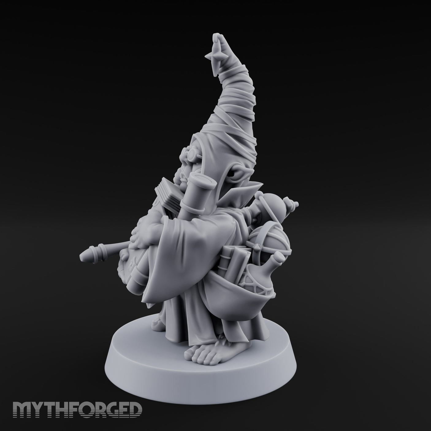 Tome Clutching Halfling Scholar Miniature for Dungeons and Dragons, Pathfinder or other TTRPGs