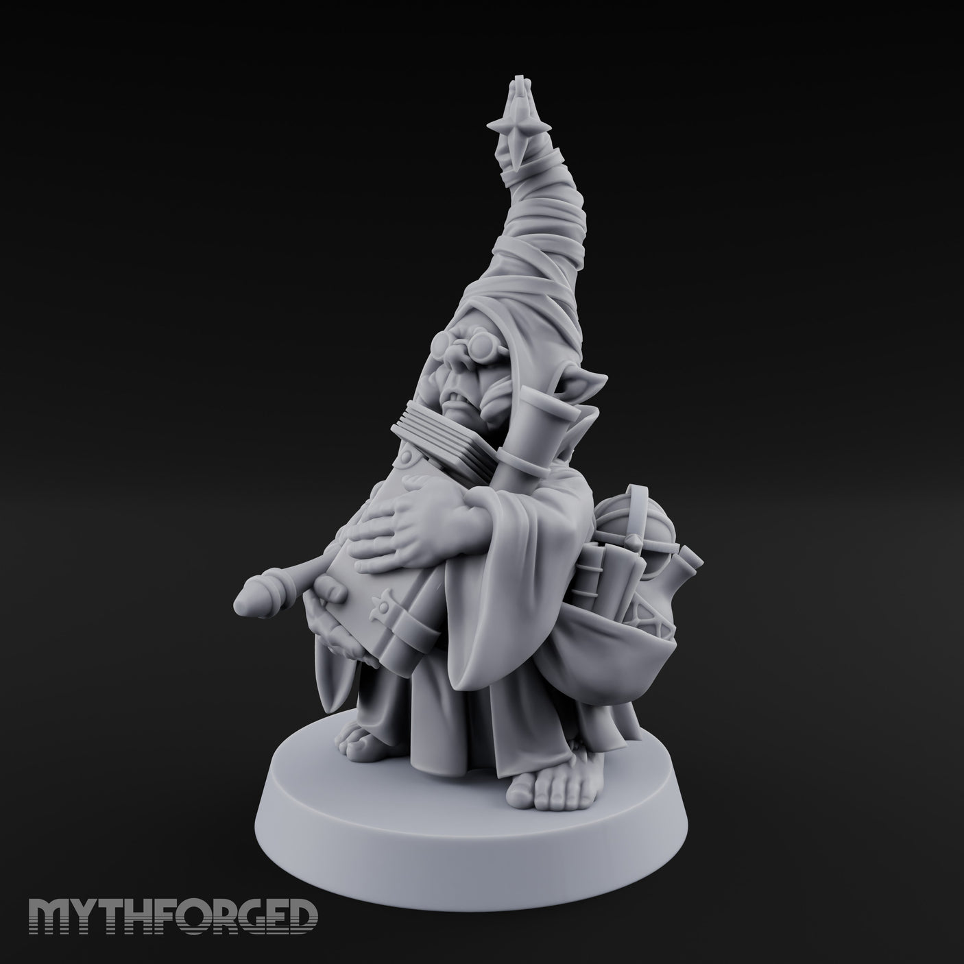 Tome Clutching Halfling Scholar Miniature for Dungeons and Dragons, Pathfinder or other TTRPGs
