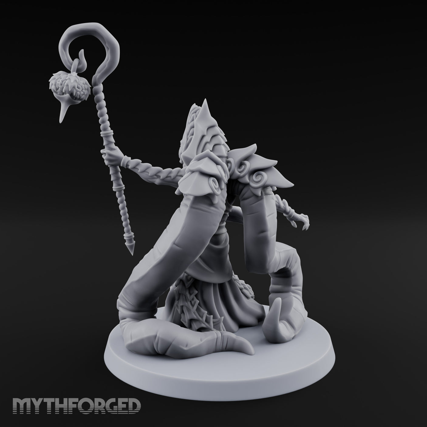 Tome Clutching Ilithid Mage Miniature for Dungeons and Dragons, Pathfinder or other TTRPGs
