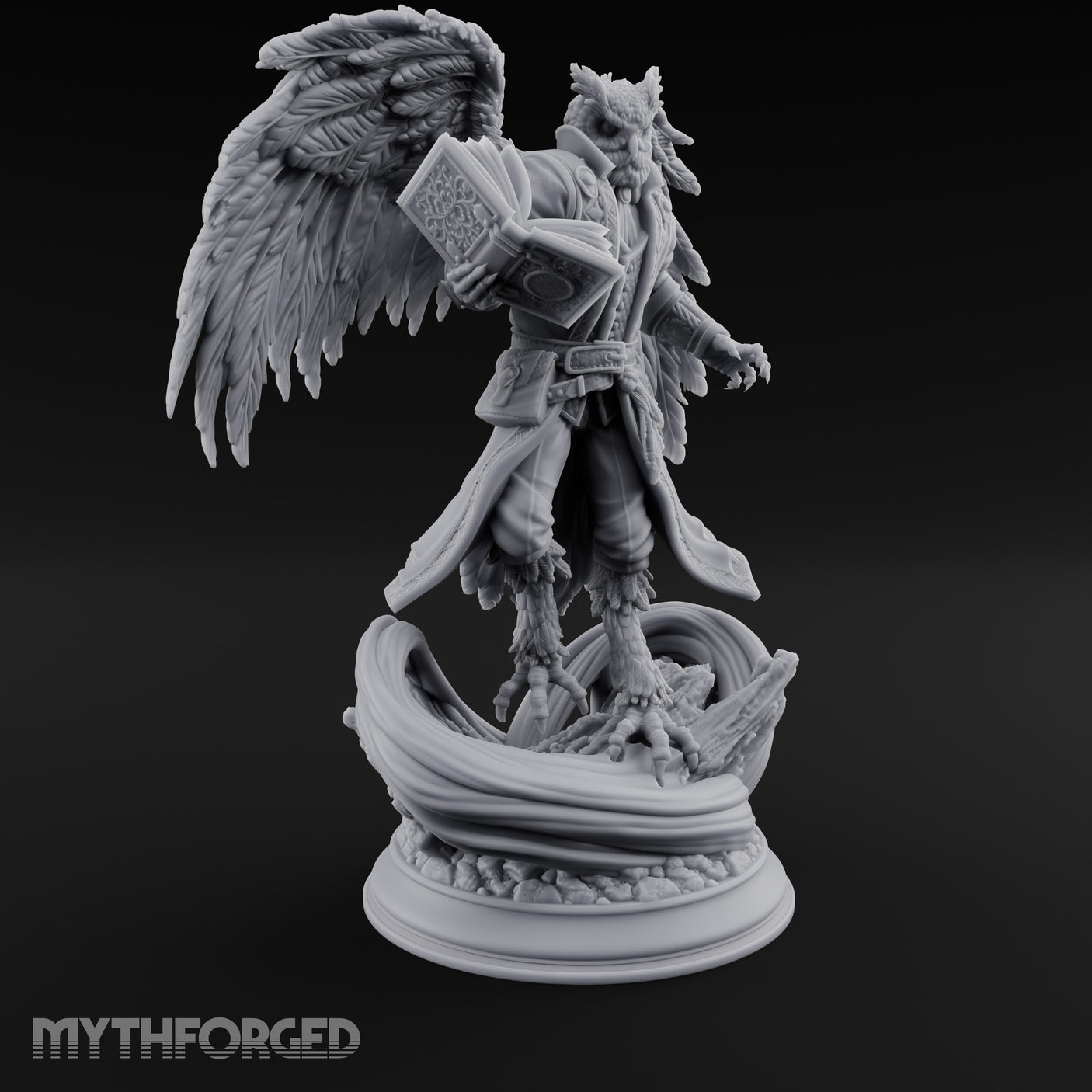 Tome Clutching Wizard Miniature for Dungeons and Dragons, Pathfinder or other TTRPGs