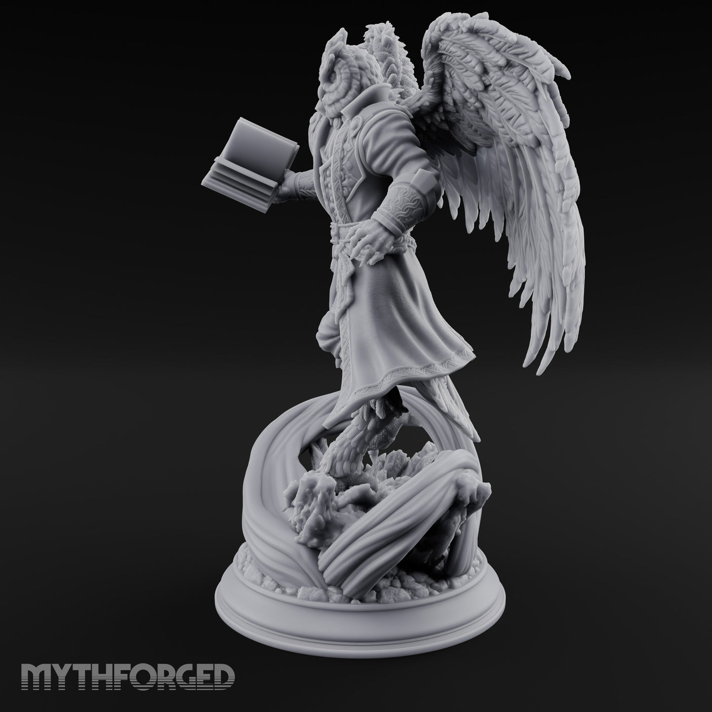 Tome Clutching Wizard Miniature for Dungeons and Dragons, Pathfinder or other TTRPGs