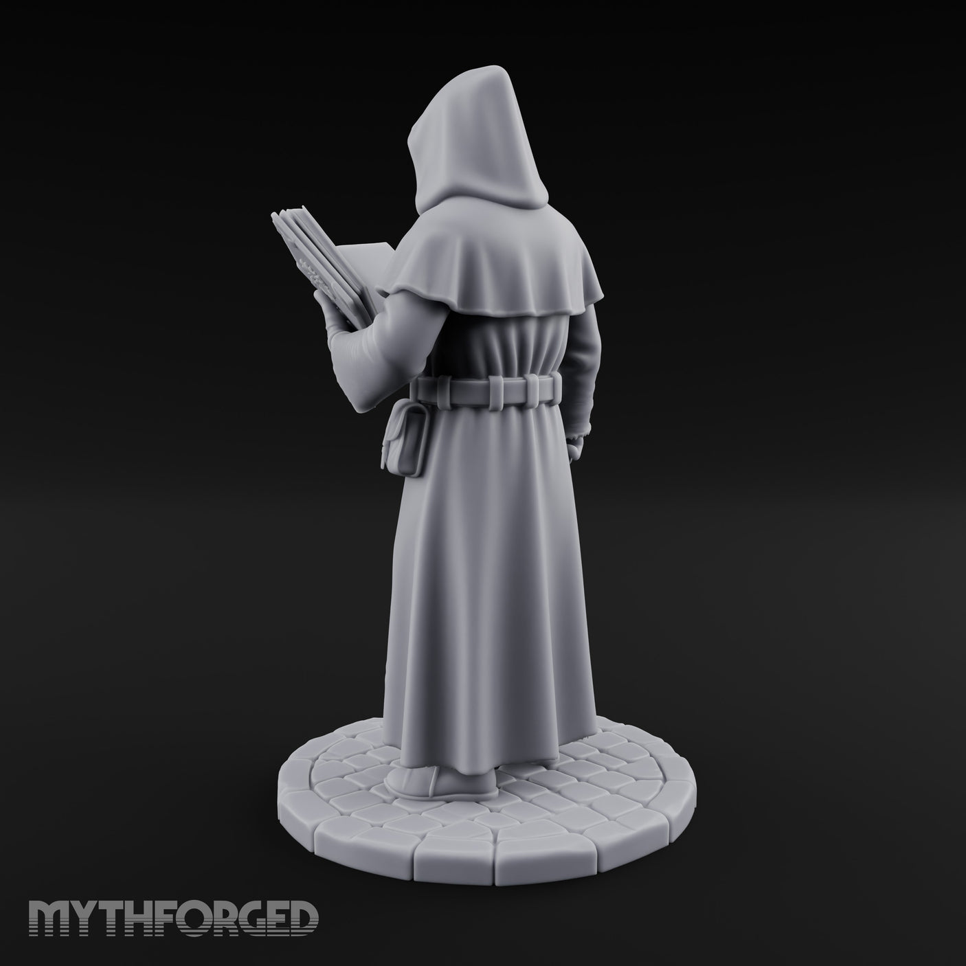 Tome Reading Human Arcanist Miniature for Dungeons and Dragons, Pathfinder or other TTRPGs
