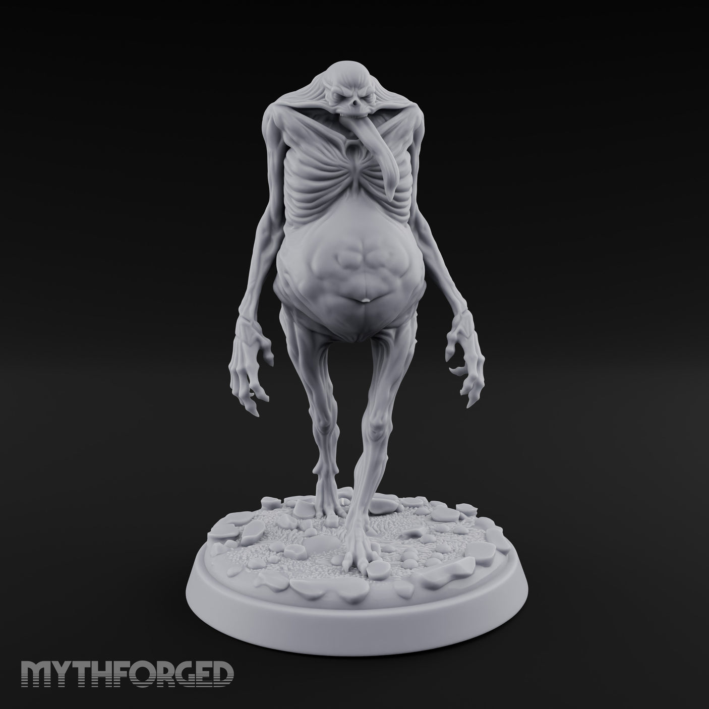Tongue Lolling Gut Swollen Fleshwarp Miniature for Dungeons and Dragons, Pathfinder or other TTRPGs