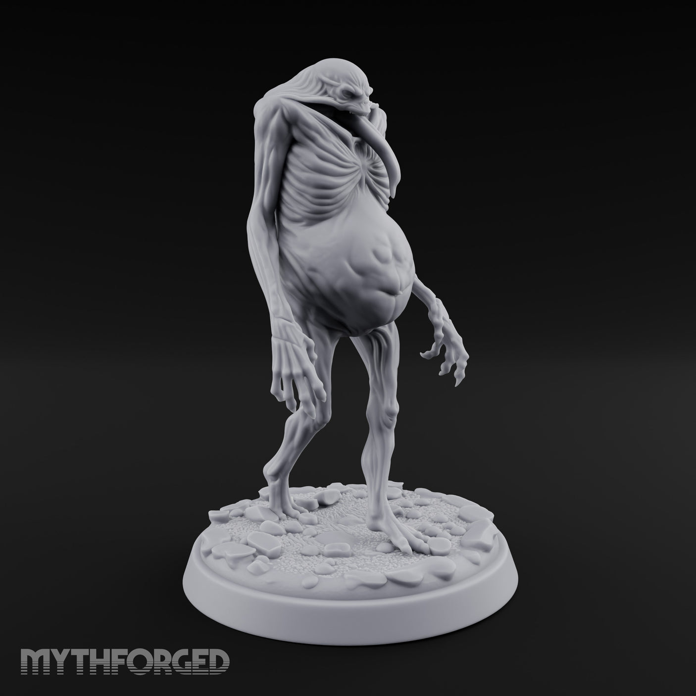 Tongue Lolling Gut Swollen Fleshwarp Miniature for Dungeons and Dragons, Pathfinder or other TTRPGs