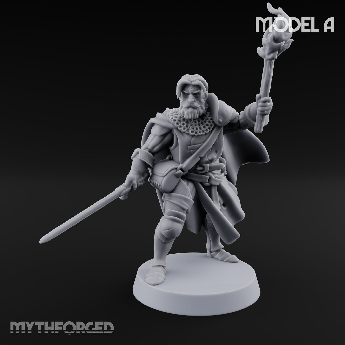 Torch And Map Bearing Tomb Raider A Miniature for Dungeons and Dragons, Pathfinder or other TTRPGs