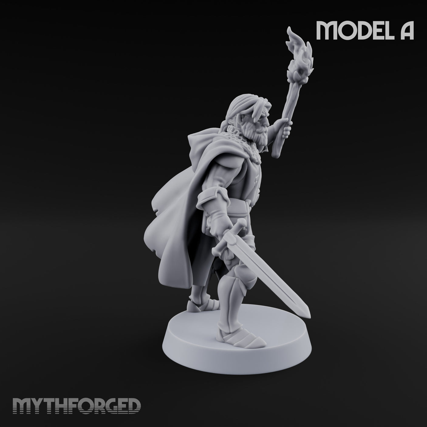 Torch And Map Bearing Tomb Raider A Miniature for Dungeons and Dragons, Pathfinder or other TTRPGs