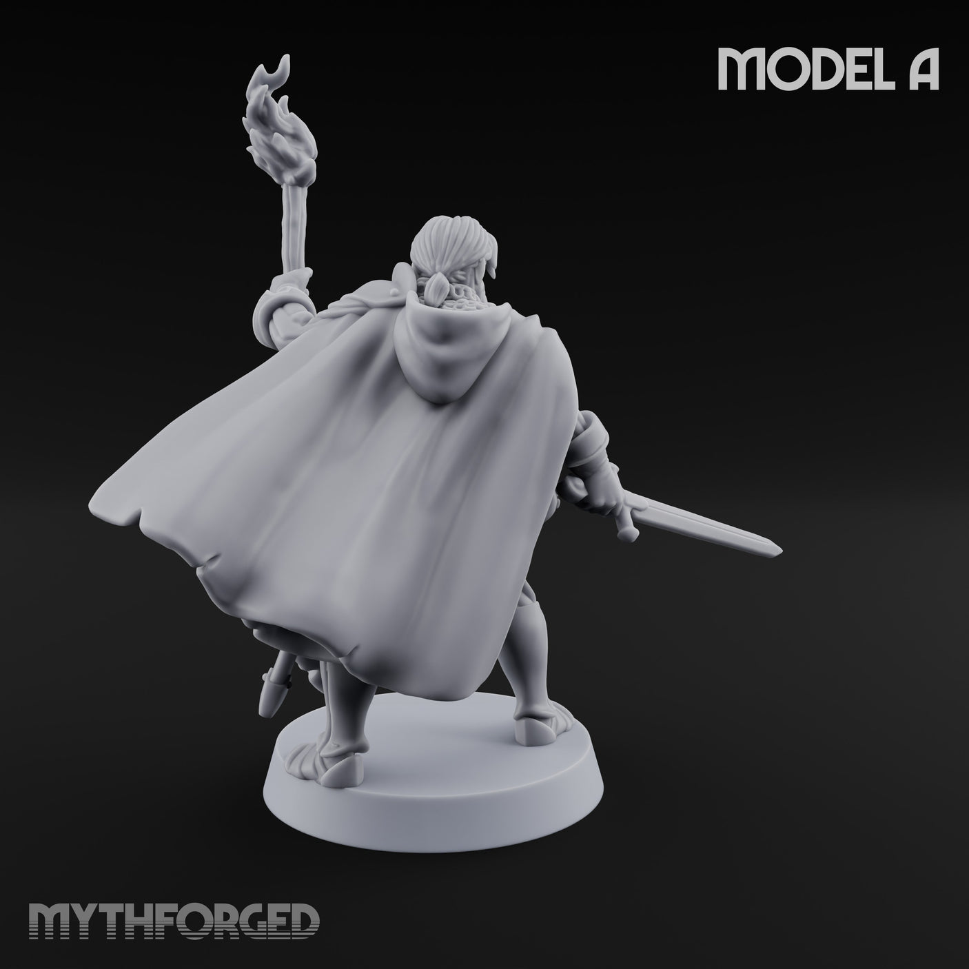 Torch And Map Bearing Tomb Raider A Miniature for Dungeons and Dragons, Pathfinder or other TTRPGs