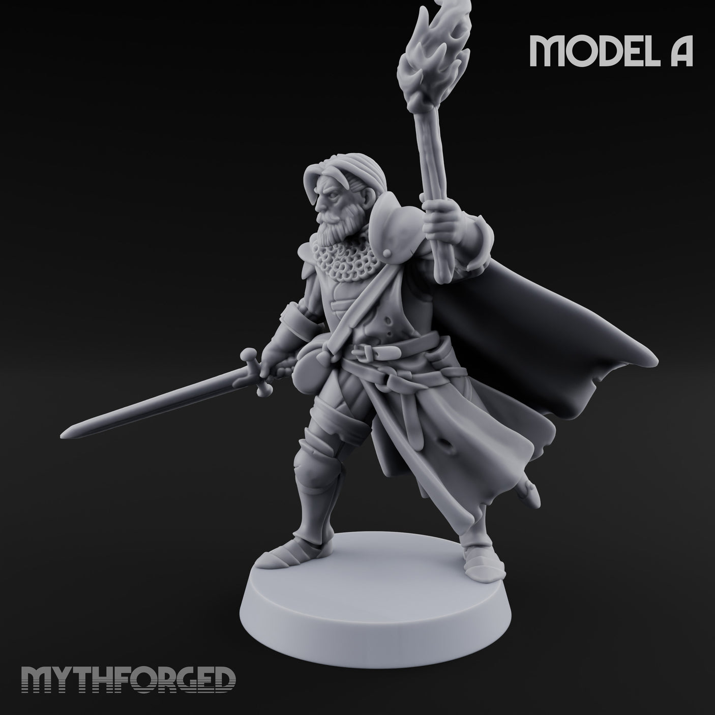 Torch And Map Bearing Tomb Raider A Miniature for Dungeons and Dragons, Pathfinder or other TTRPGs