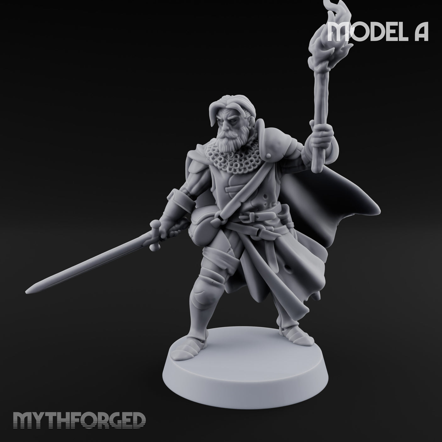Torch And Map Bearing Tomb Raider A Miniature for Dungeons and Dragons, Pathfinder or other TTRPGs