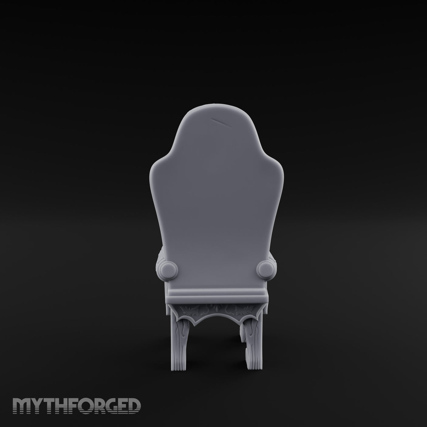 Torn-Cushion Gothic-Legged Noble Armchair Miniature for Dungeons and Dragons, Pathfinder or other TTRPGs