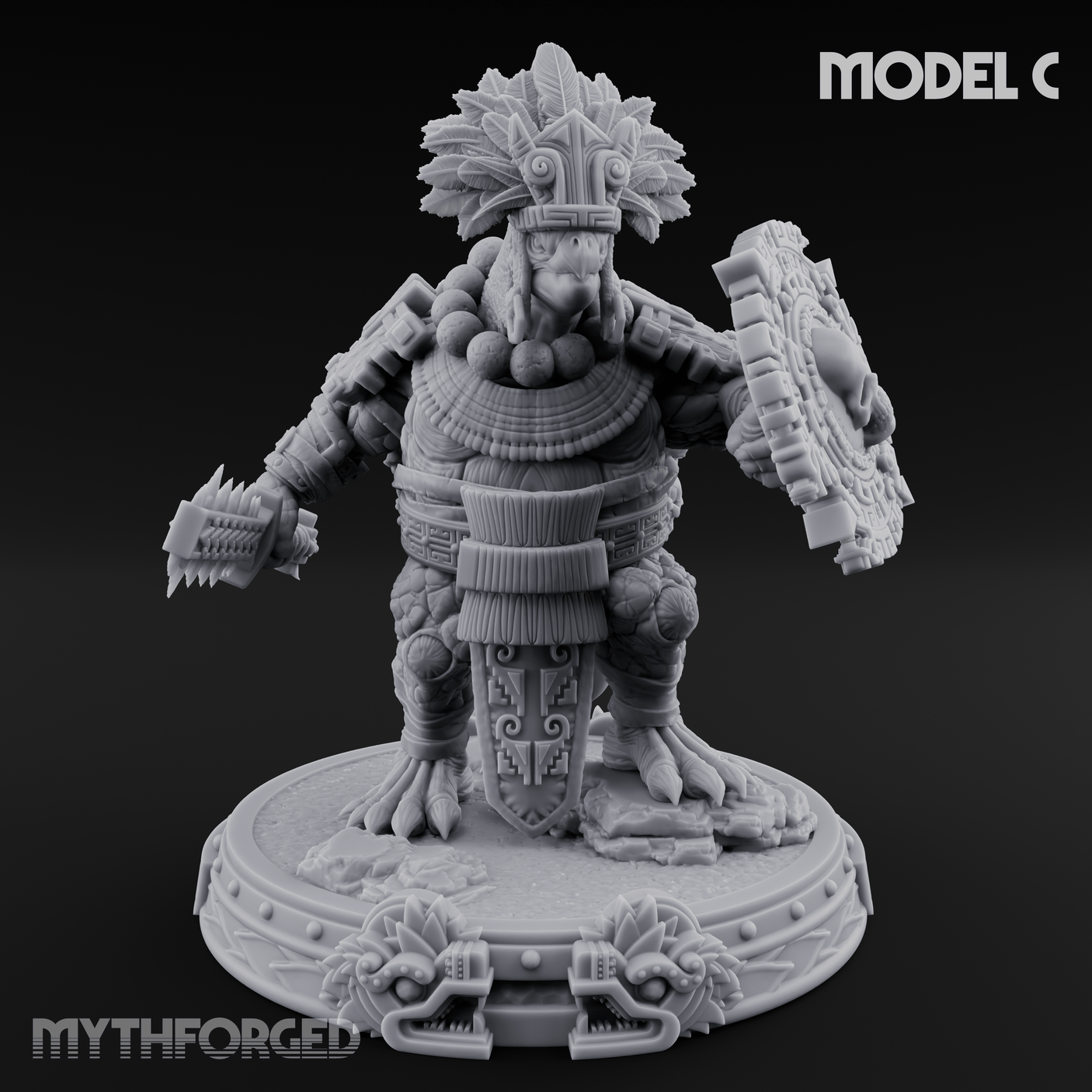 The Skull Shell Tribe C Miniature for Dungeons and Dragons, Pathfinder or other TTRPGs