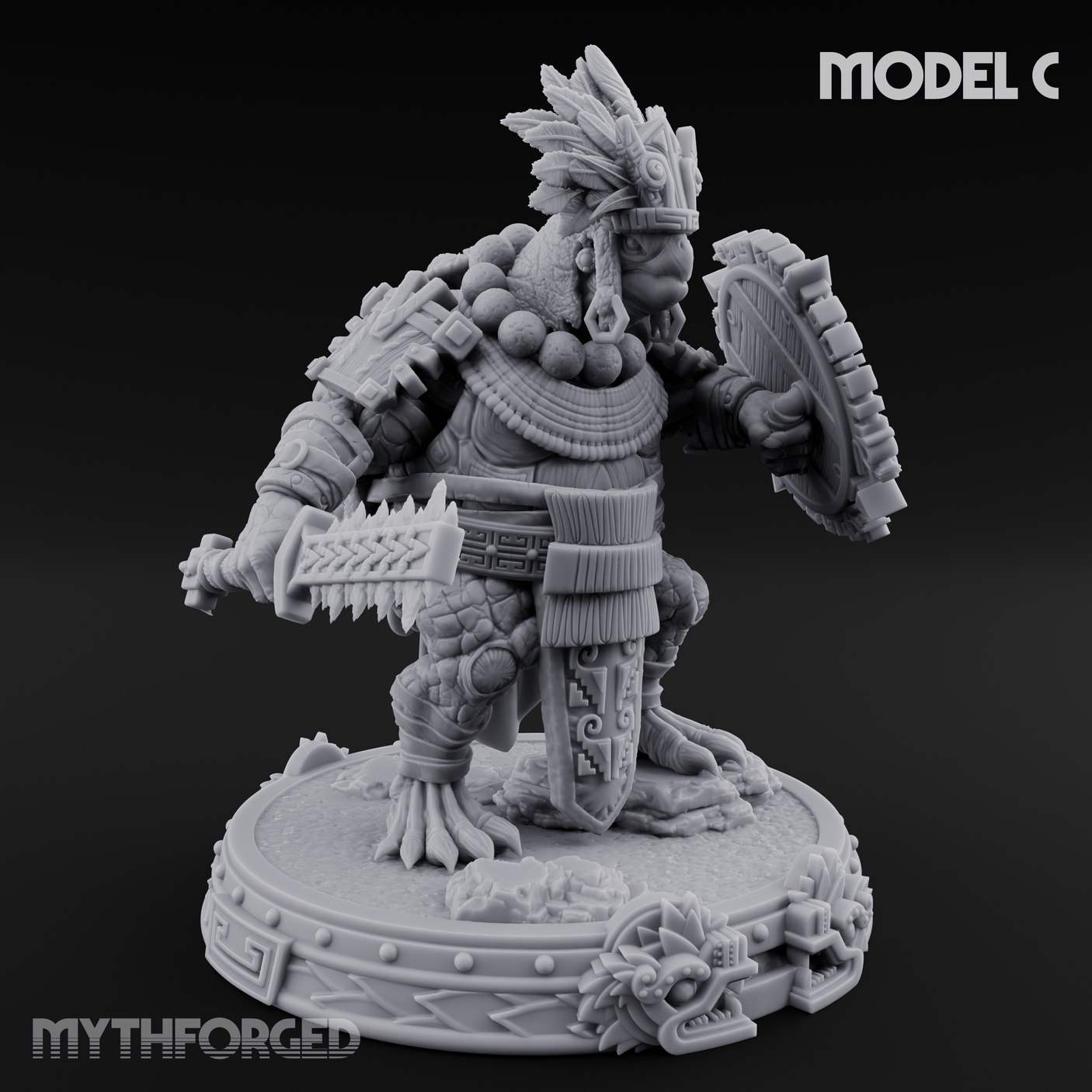 The Skull Shell Tribe C Miniature for Dungeons and Dragons, Pathfinder or other TTRPGs