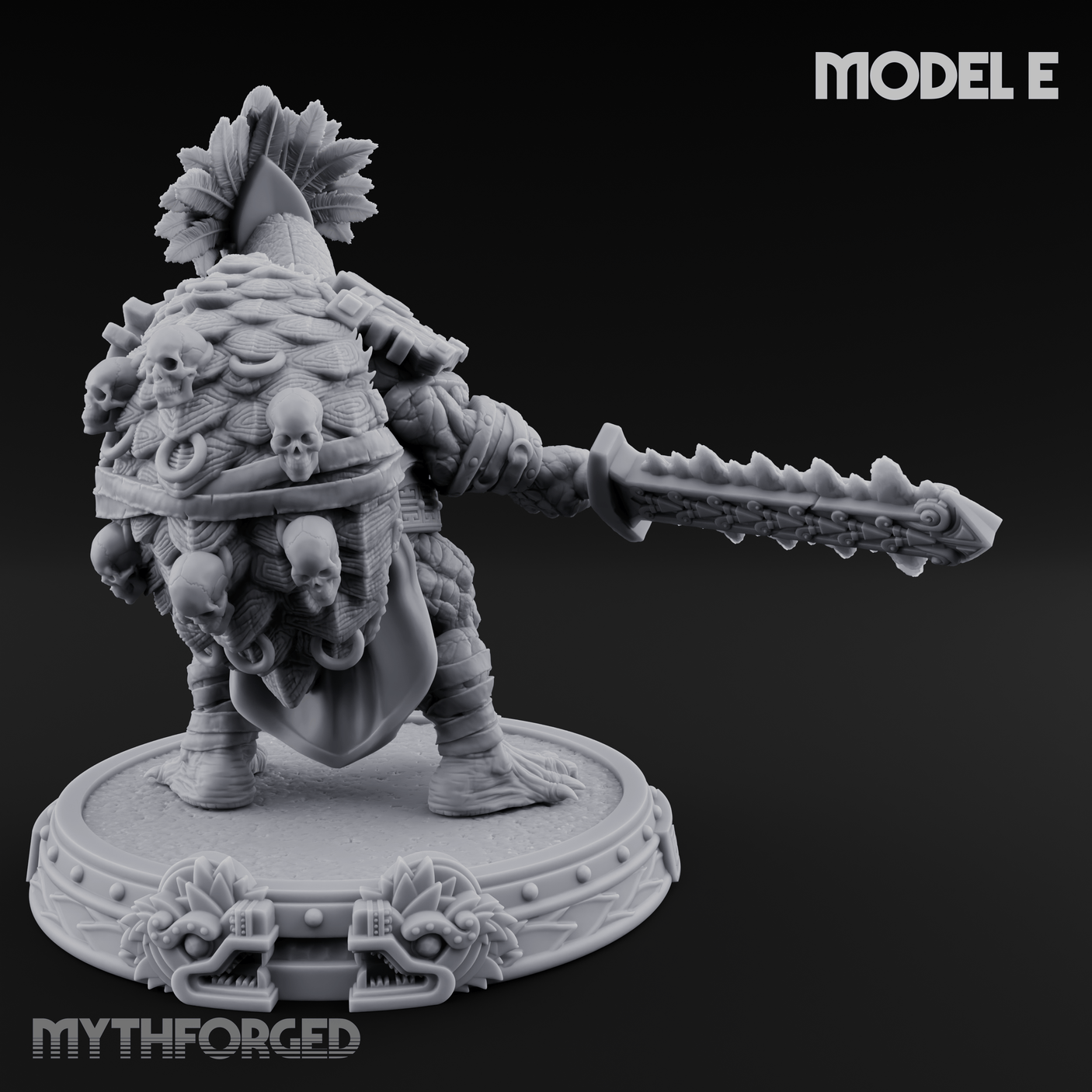 The Skull Shell Tribe E Miniature for Dungeons and Dragons, Pathfinder or other TTRPGs
