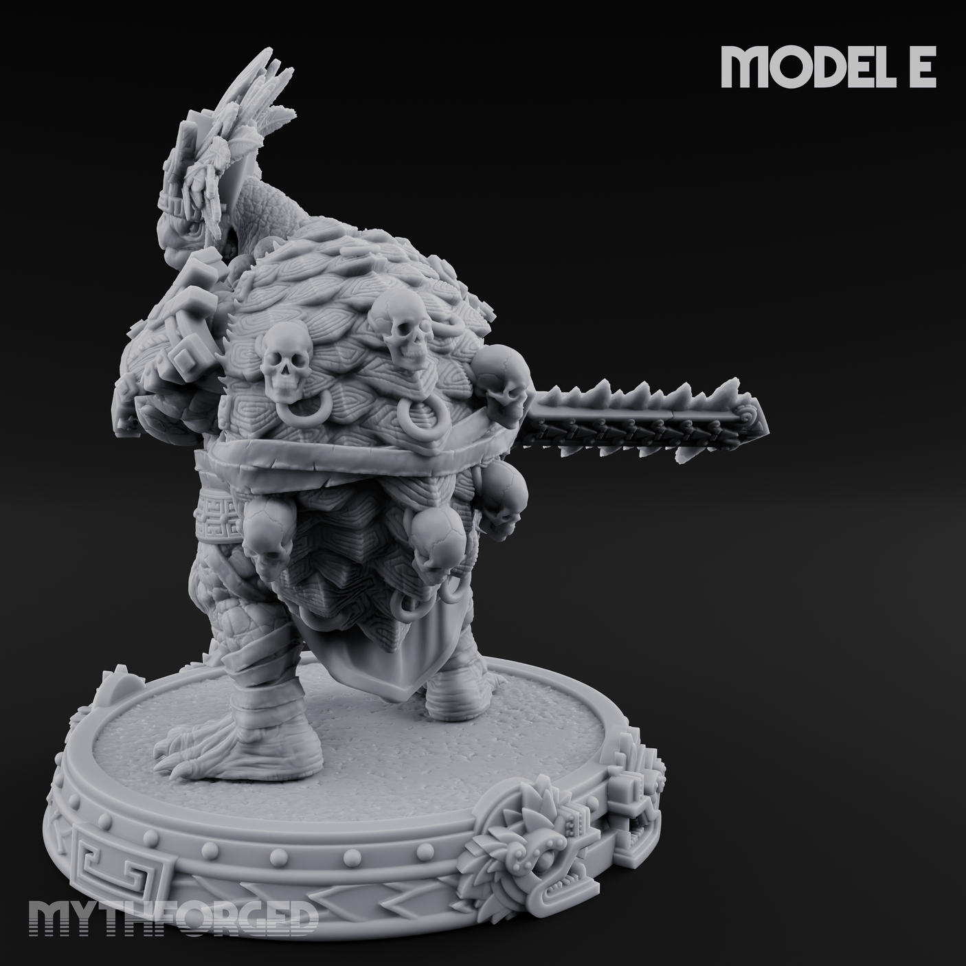 The Skull Shell Tribe E Miniature for Dungeons and Dragons, Pathfinder or other TTRPGs