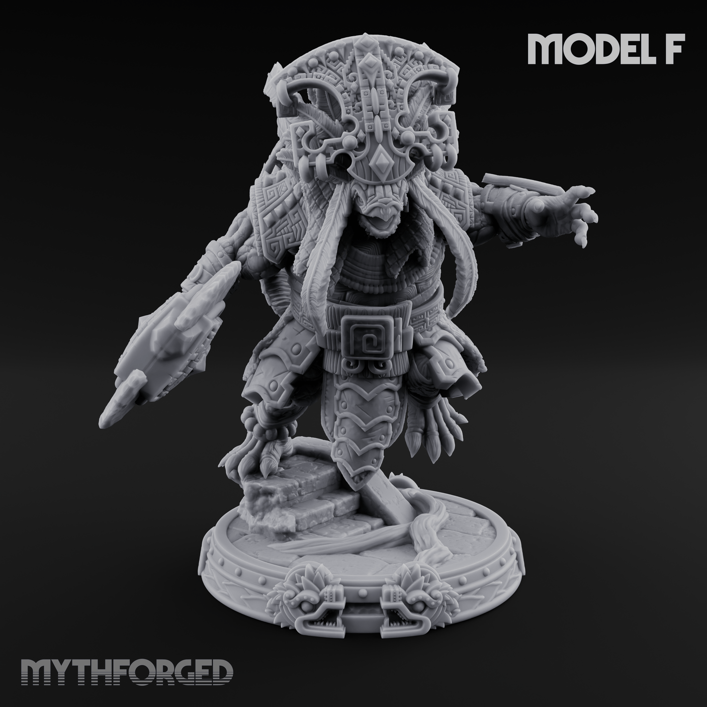 The Skull Shell Tribe Miniature for Dungeons and Dragons, Pathfinder or other TTRPGs