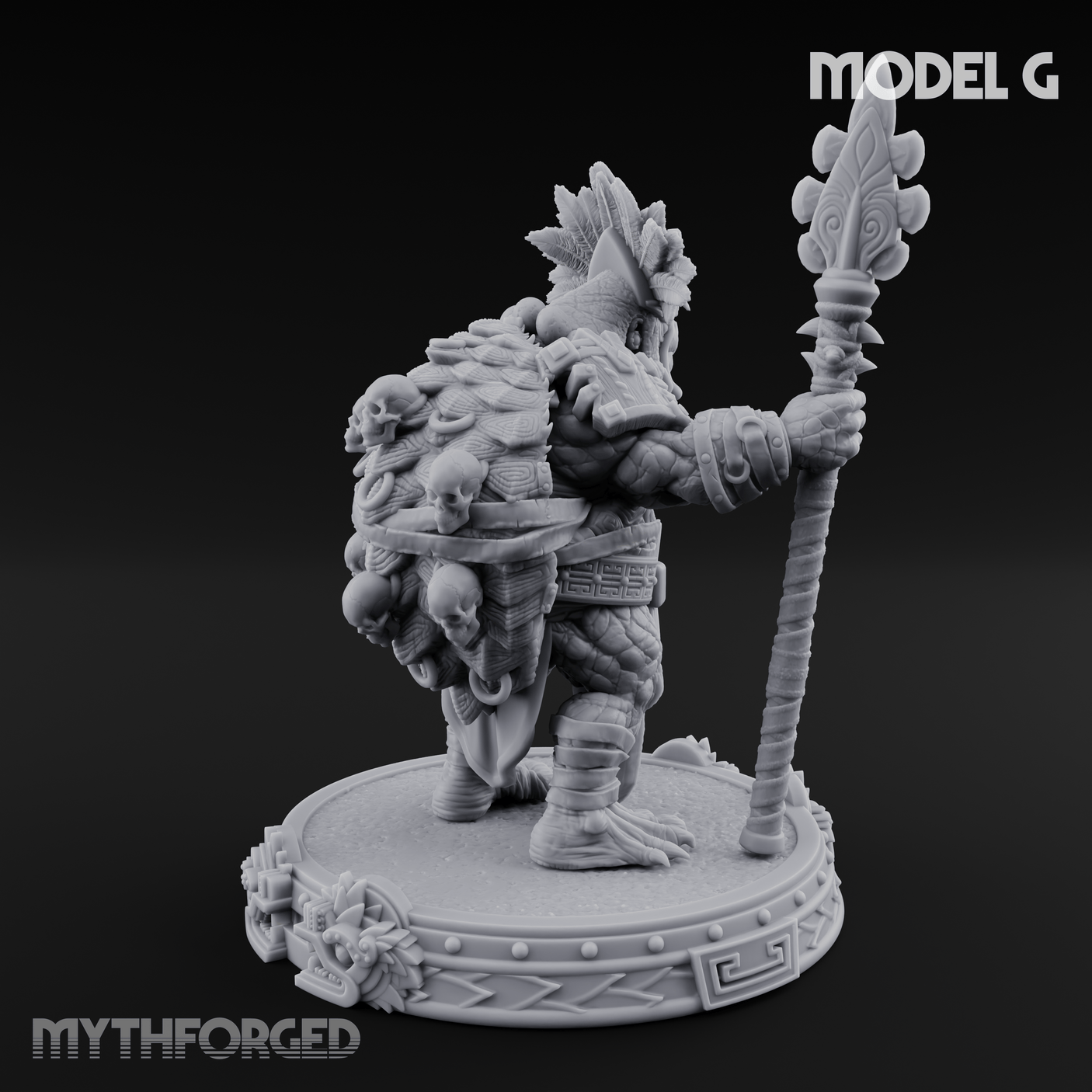 The Skull Shell Tribe G Miniature for Dungeons and Dragons, Pathfinder or other TTRPGs