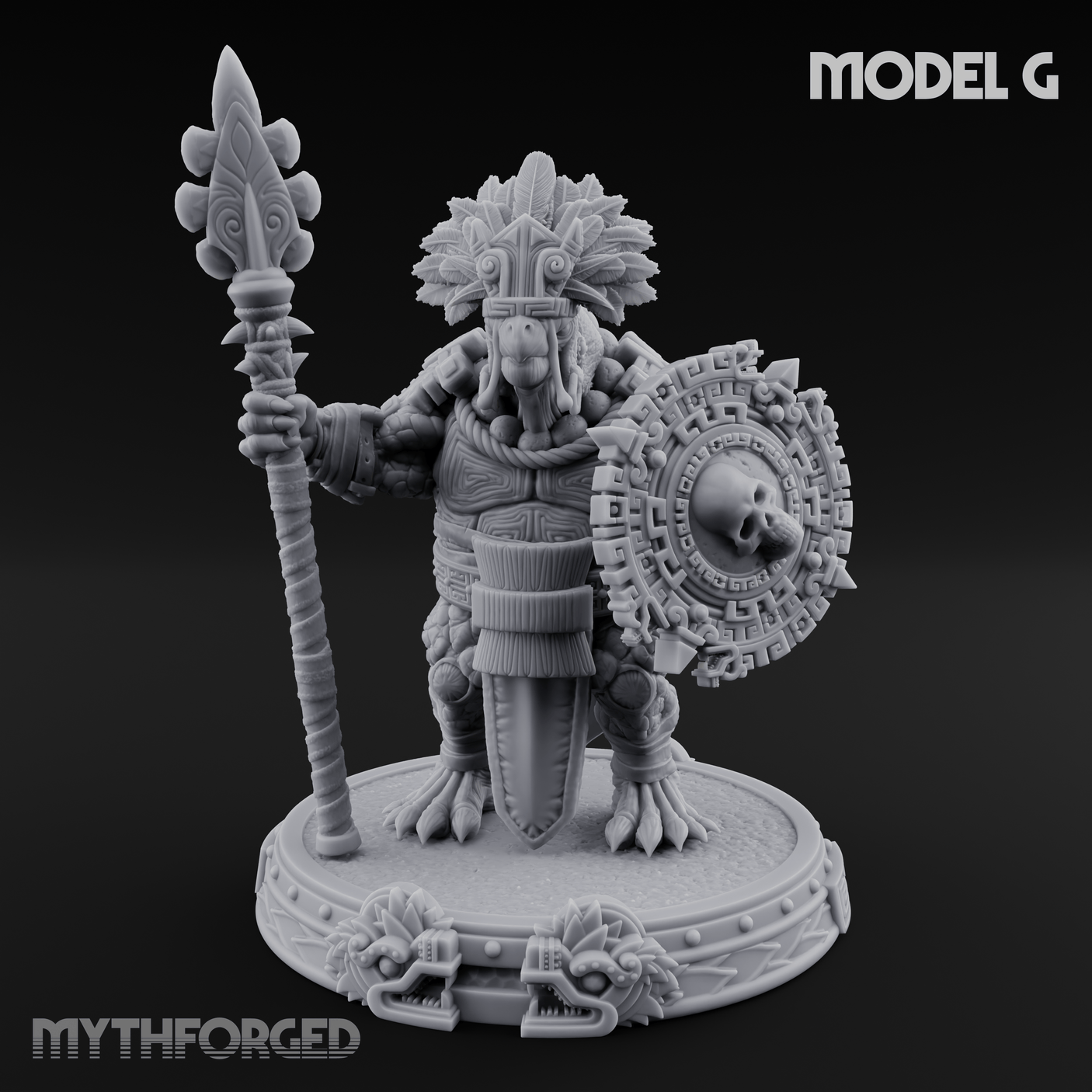 The Skull Shell Tribe G Miniature for Dungeons and Dragons, Pathfinder or other TTRPGs