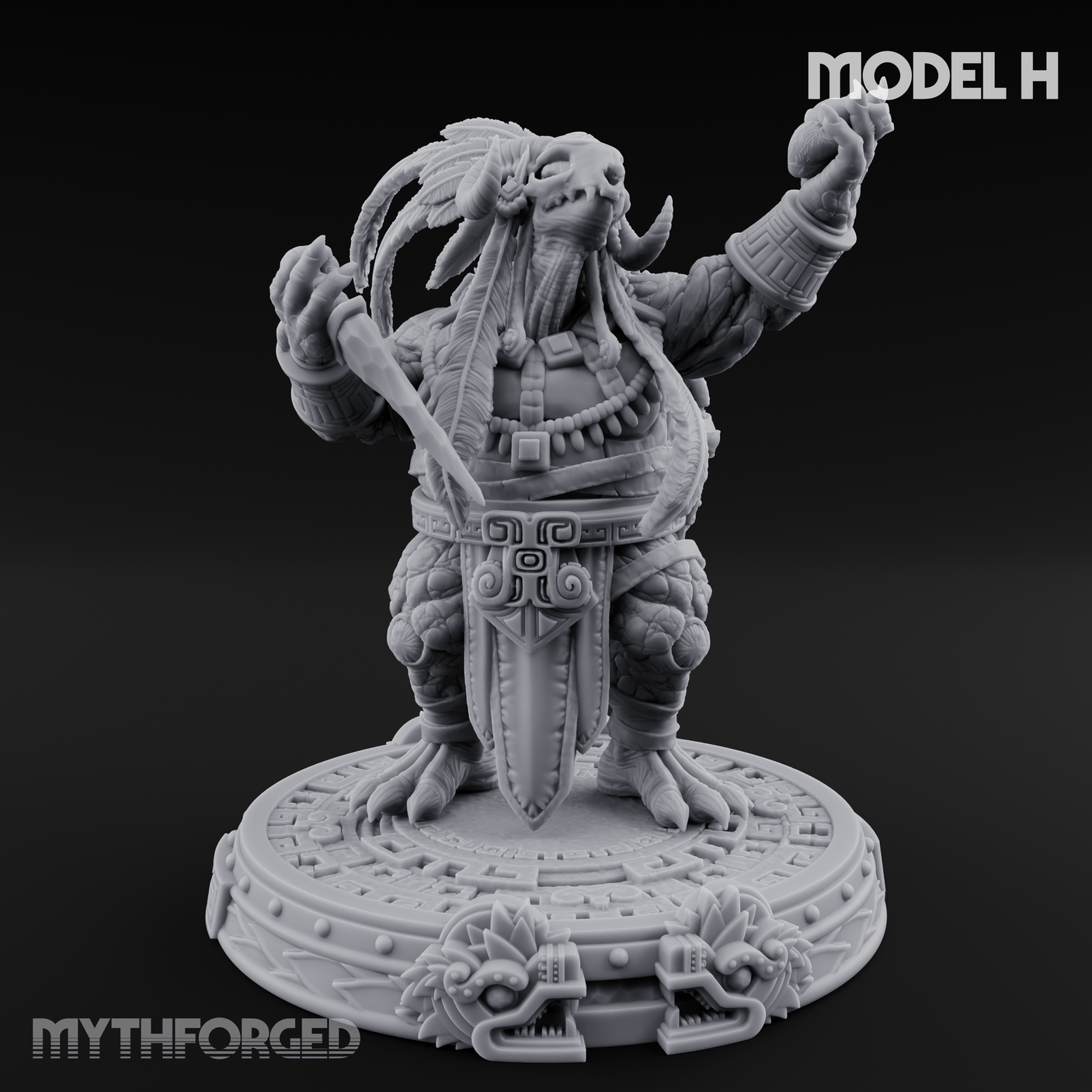 The Skull Shell Tribe Miniature for Dungeons and Dragons, Pathfinder or other TTRPGs