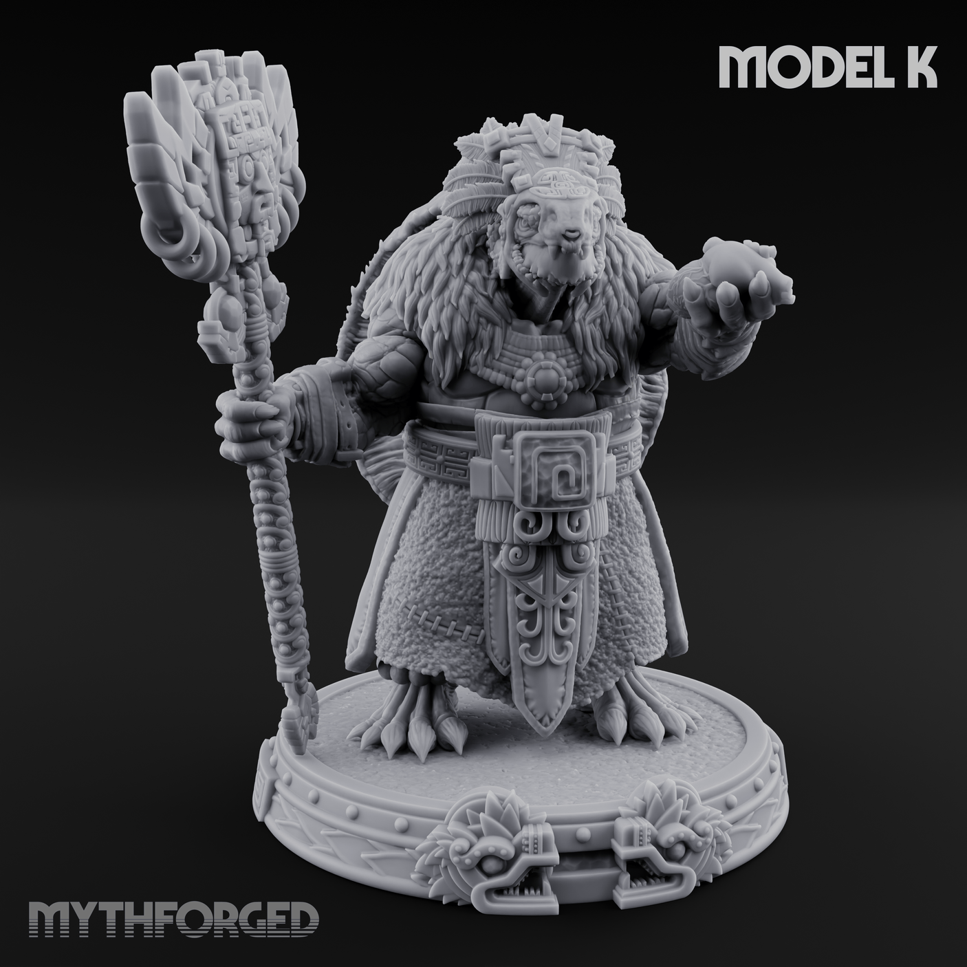 The Skull Shell Tribe Miniature for Dungeons and Dragons, Pathfinder or other TTRPGs