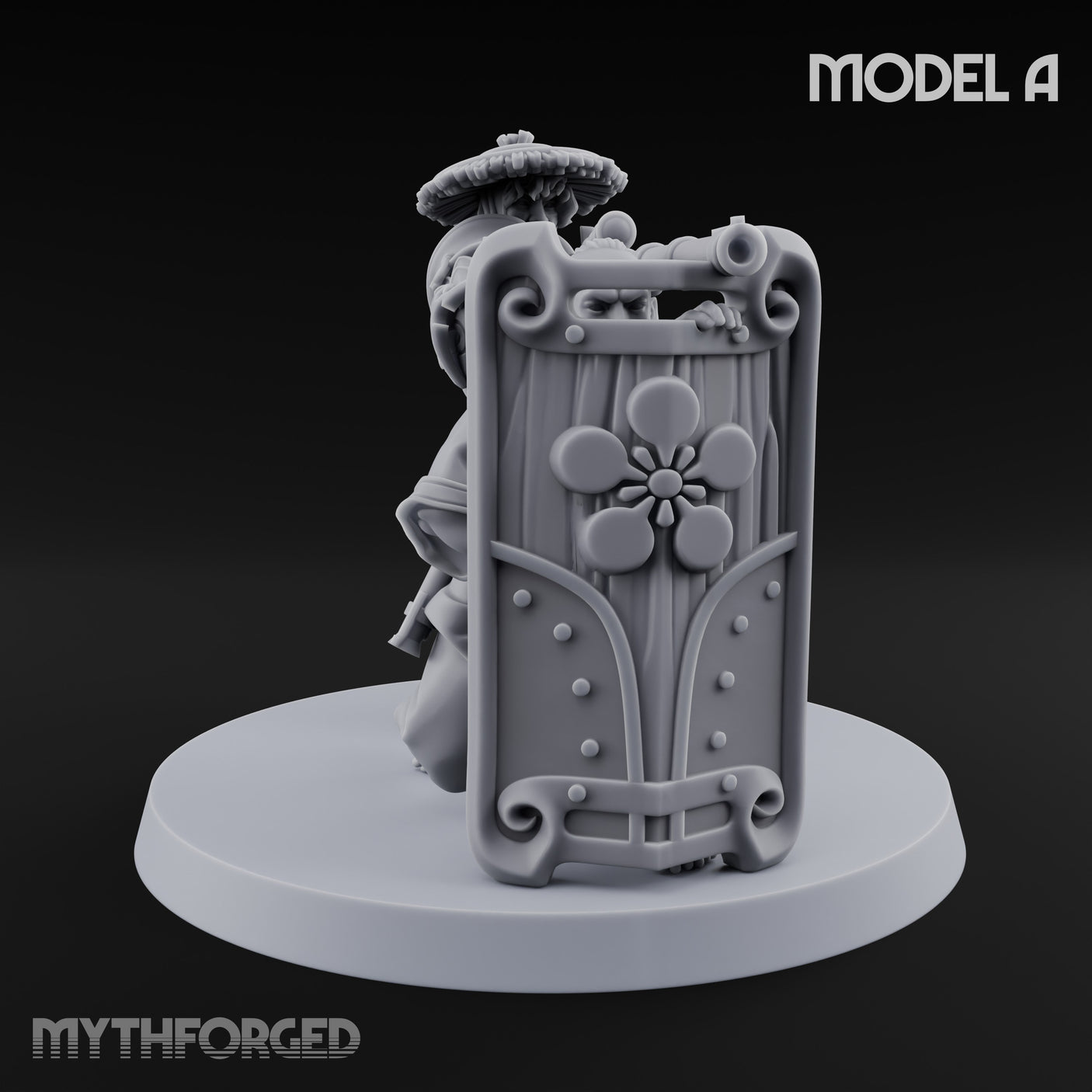 Tower Shield Lugging Ashigaru Shield Bearer A Miniature for Dungeons and Dragons, Pathfinder or other TTRPGs