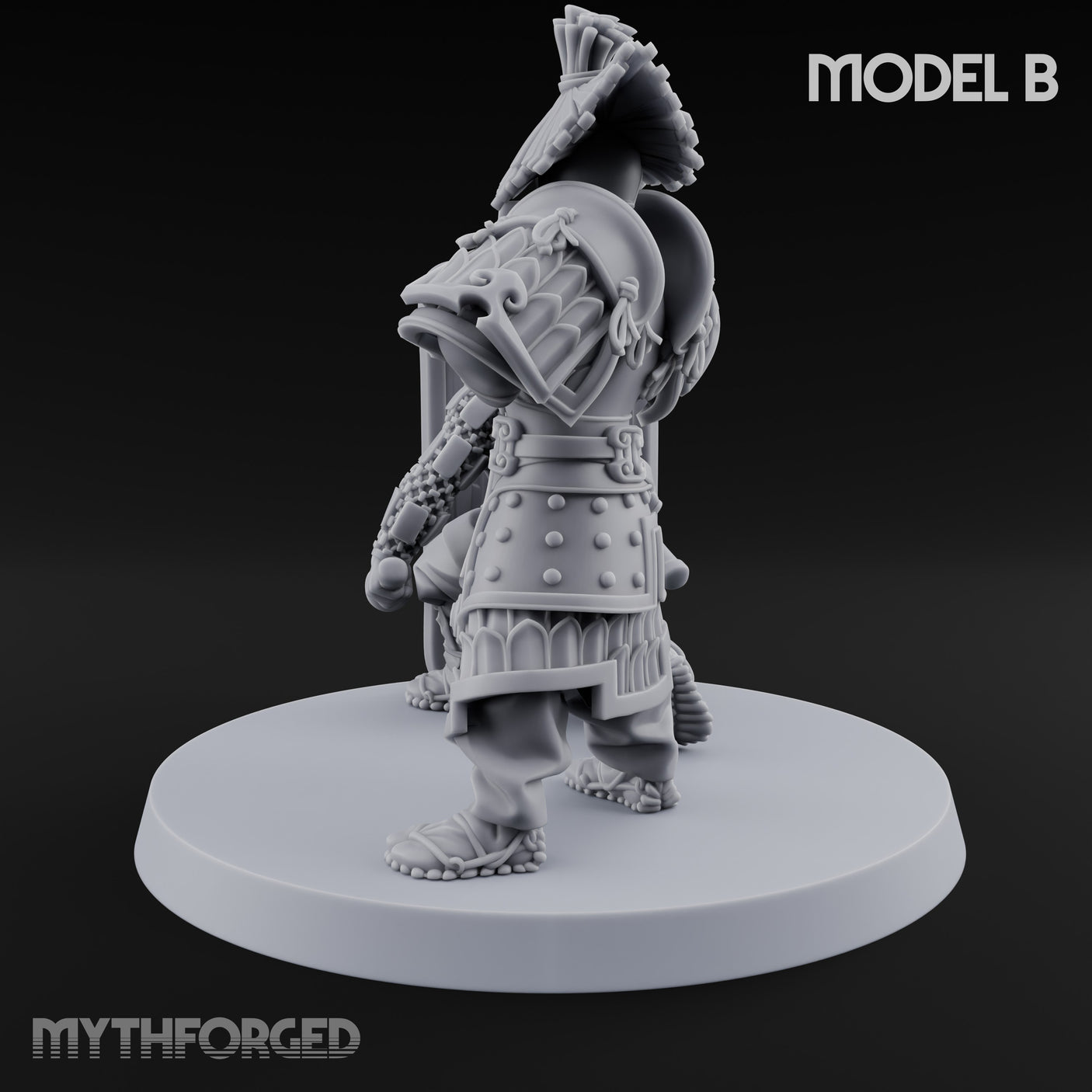 Tower Shield Lugging Ashigaru Shield Bearer B Miniature for Dungeons and Dragons, Pathfinder or other TTRPGs