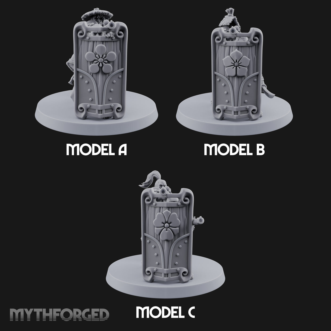 Tower Shield Lugging Ashigaru Shield Bearers Miniature for Dungeons and Dragons, Pathfinder or other TTRPGs
