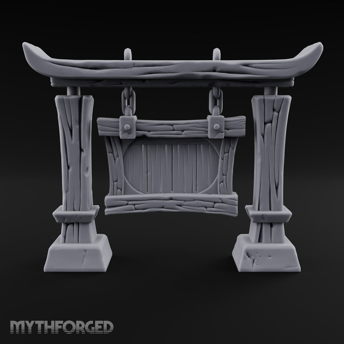 Hay Cart Left Mid-Lane Wooden Town Street Scenery D