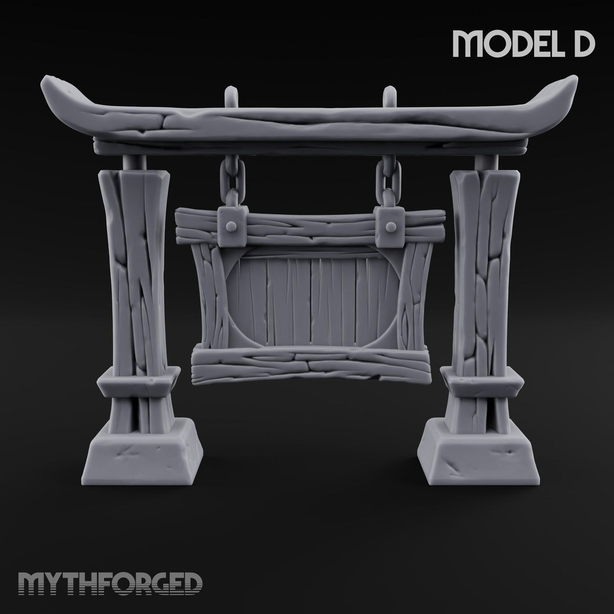 Hay Cart Left Mid-Lane Wooden Town Street Scenery Set — D