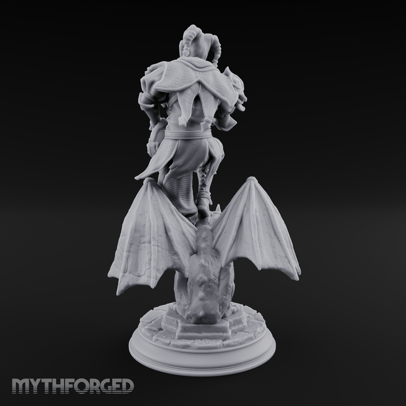Strumming Astride Gargolye Bard Miniature for Dungeons and Dragons, Pathfinder or other TTRPGs