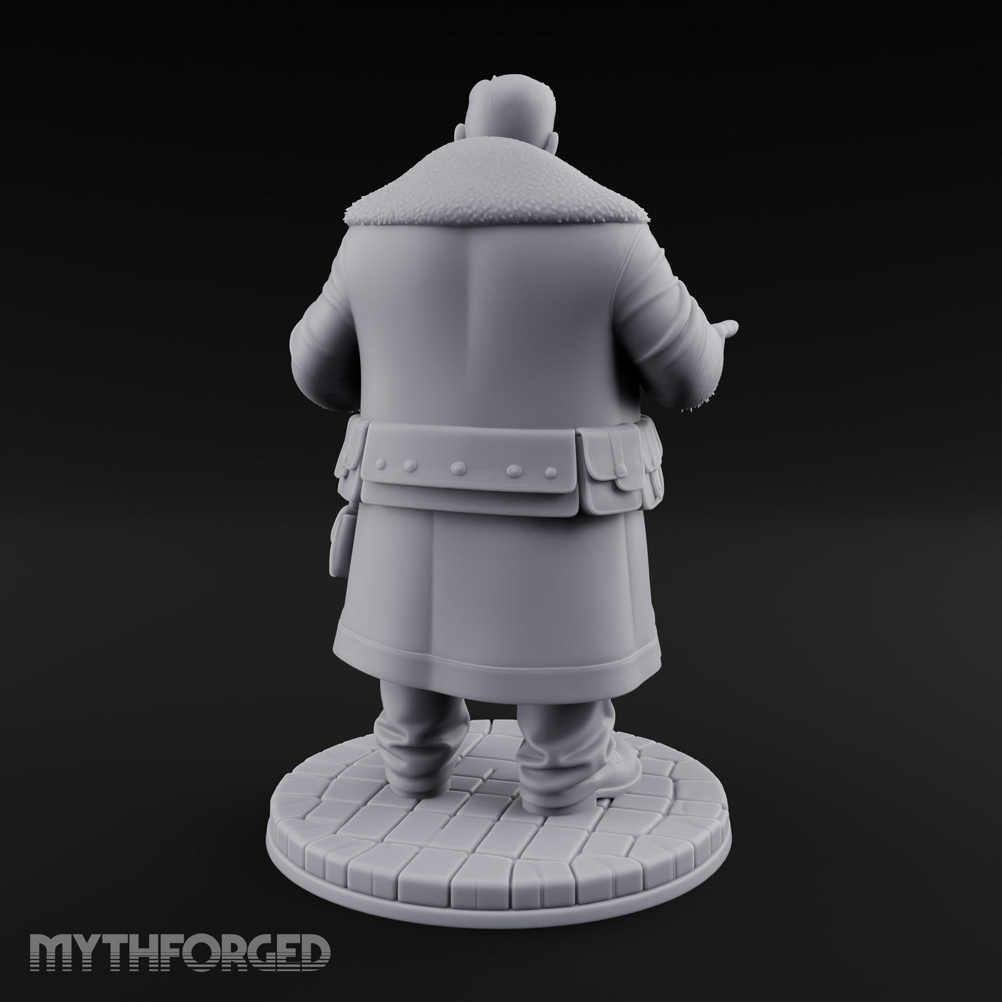 Treasure Chest Peddling Human Merchant Miniature for Dungeons and Dragons, Pathfinder or other TTRPGs