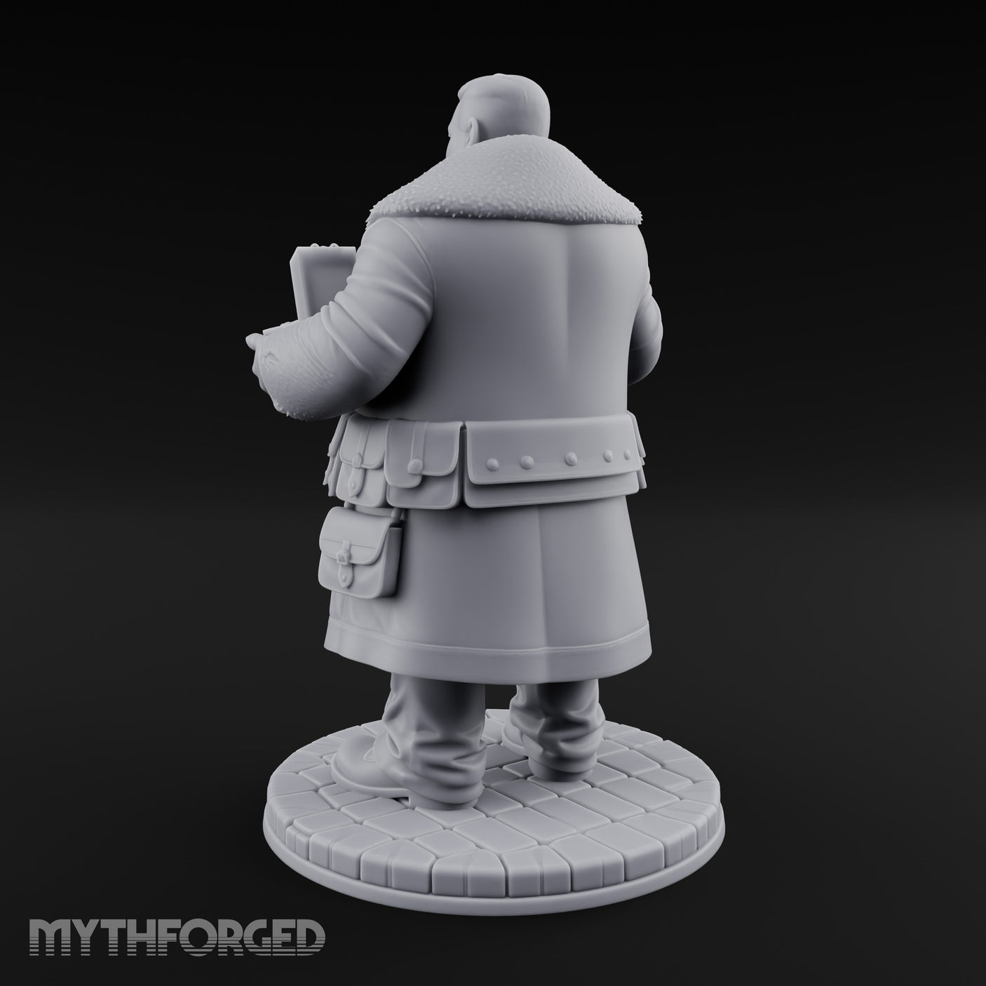 Treasure Chest Peddling Human Merchant Miniature for Dungeons and Dragons, Pathfinder or other TTRPGs