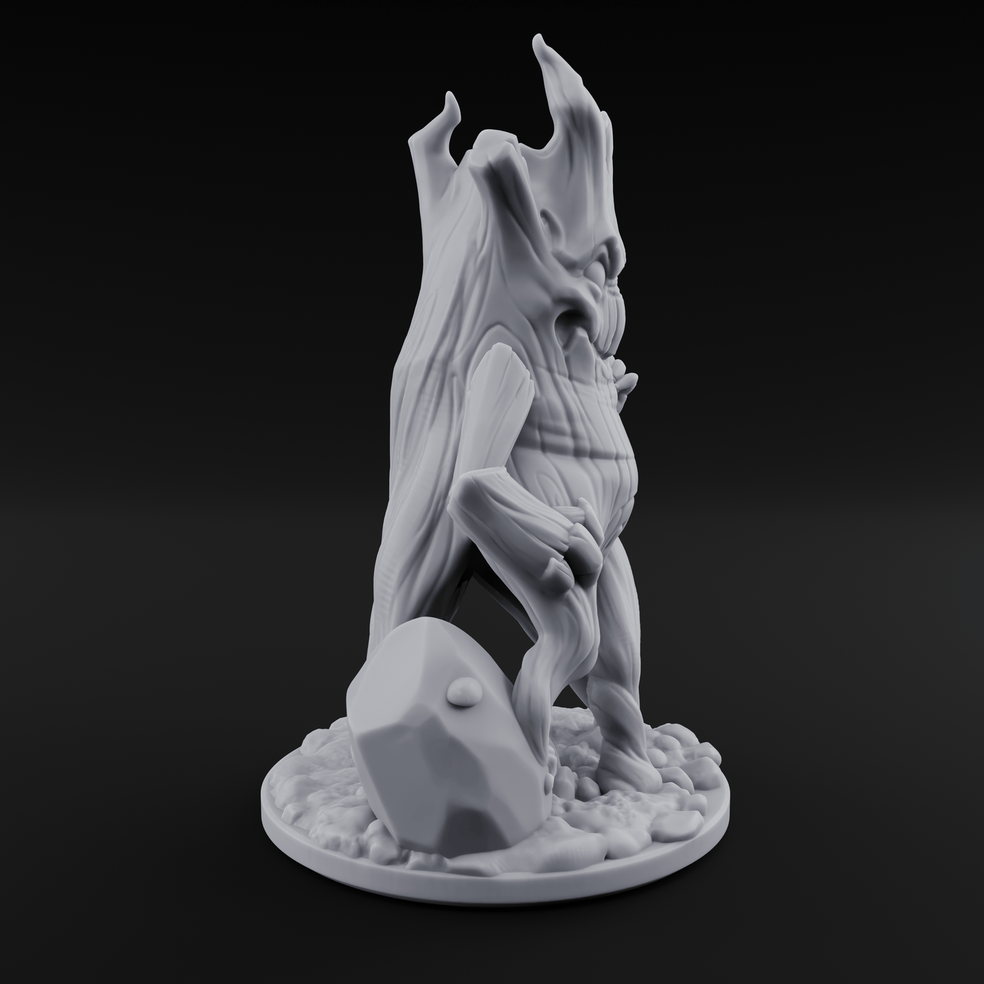 Grinning Wide Treant Sapling A Miniature for Dungeons and Dragons, Pathfinder or other TTRPGs