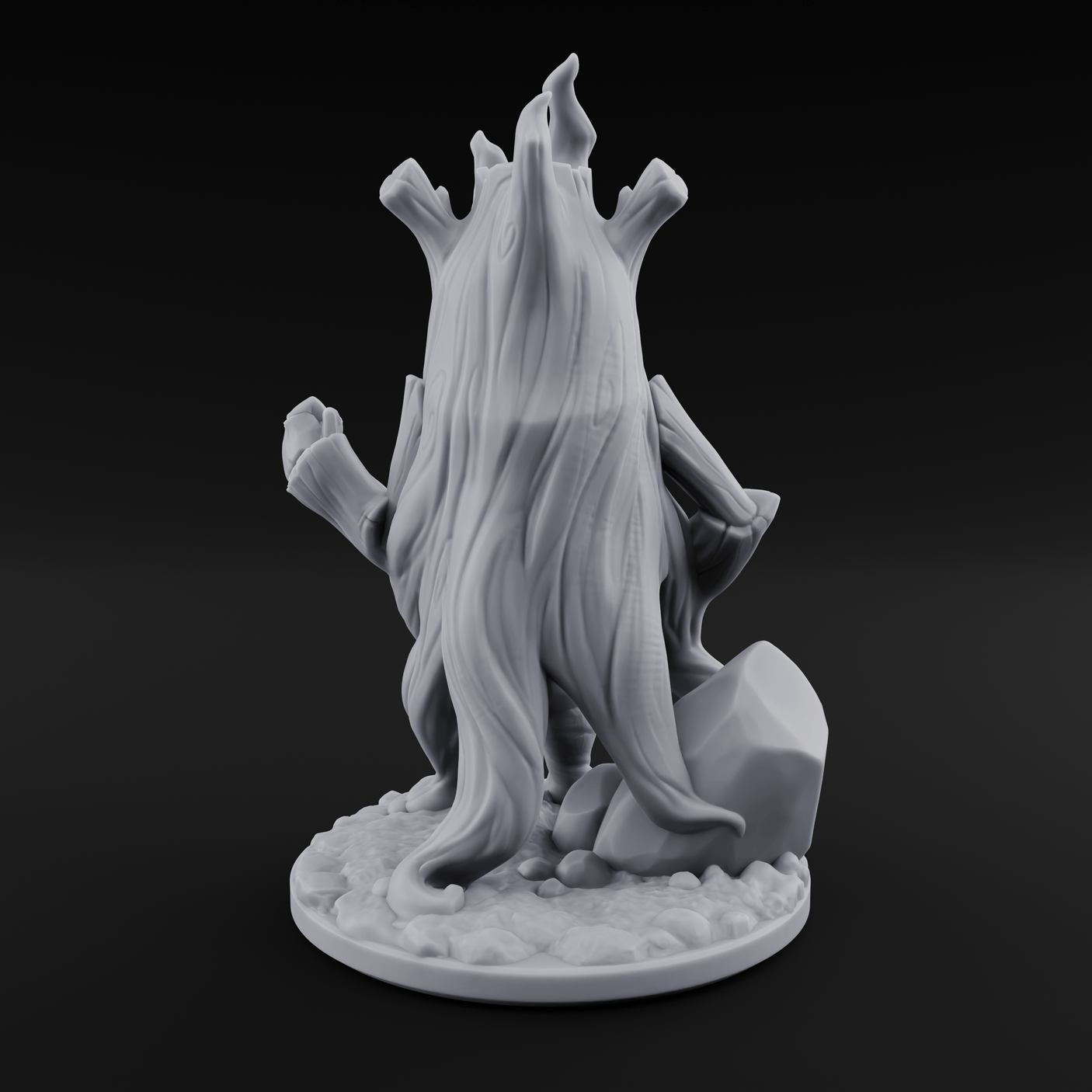 Grinning Wide Treant Sapling A Miniature for Dungeons and Dragons, Pathfinder or other TTRPGs