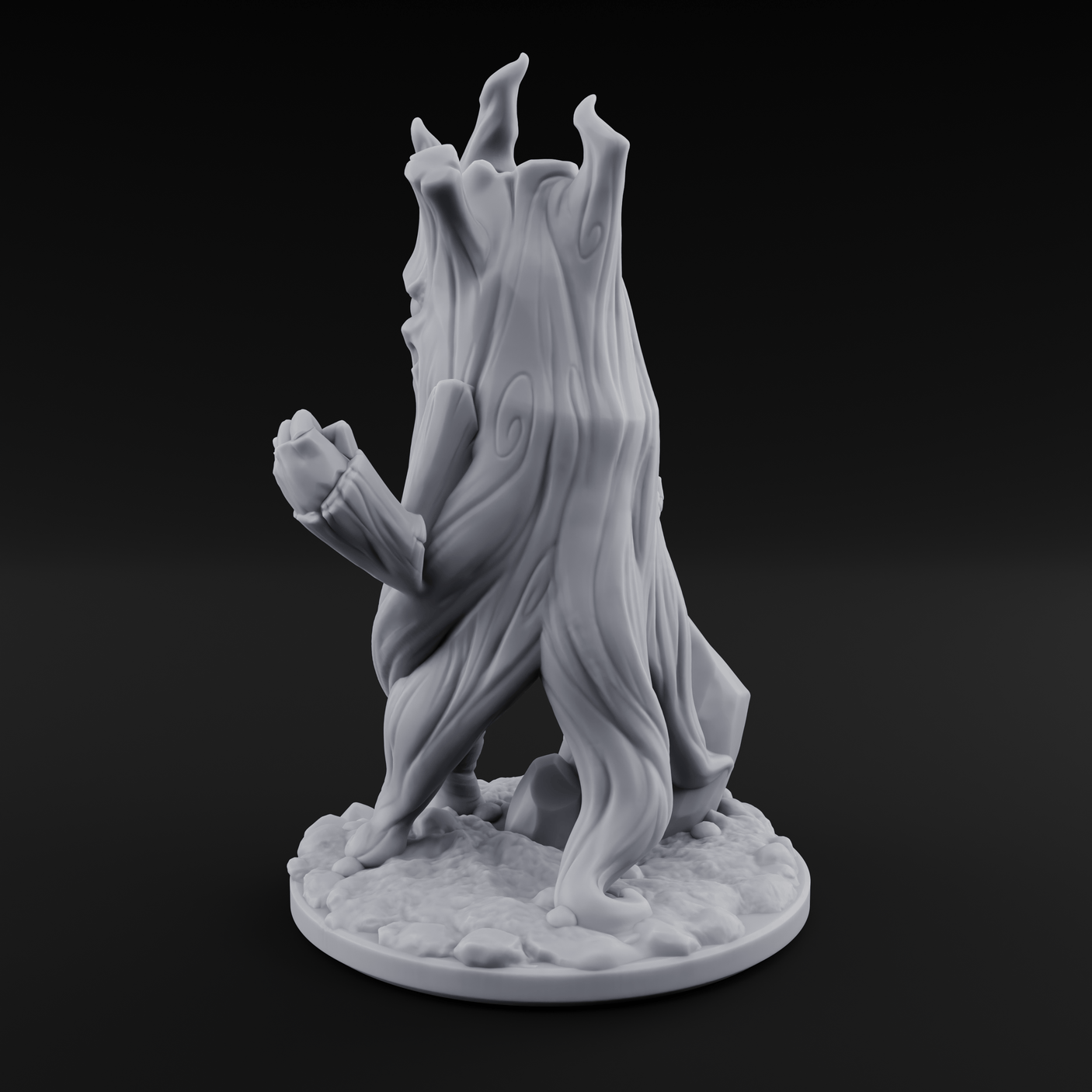 Grinning Wide Treant Sapling A Miniature for Dungeons and Dragons, Pathfinder or other TTRPGs