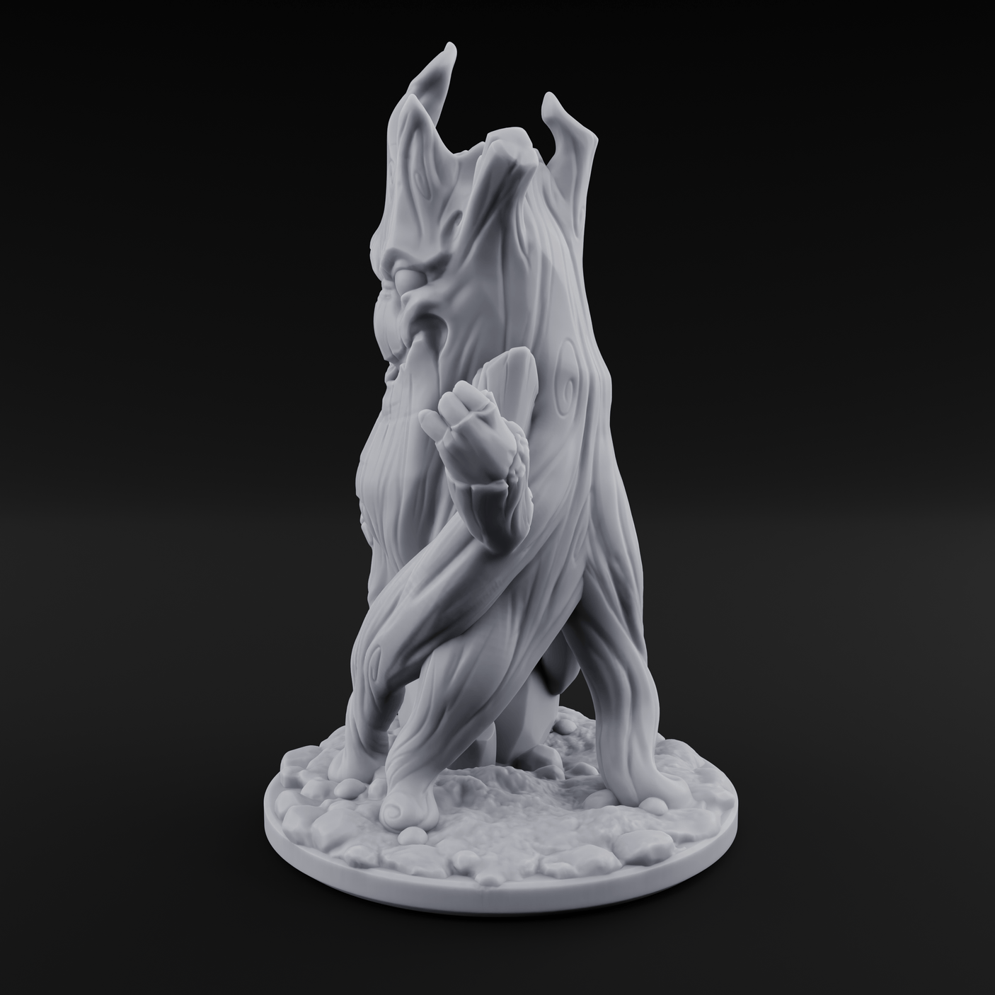 Grinning Wide Treant Sapling A Miniature for Dungeons and Dragons, Pathfinder or other TTRPGs
